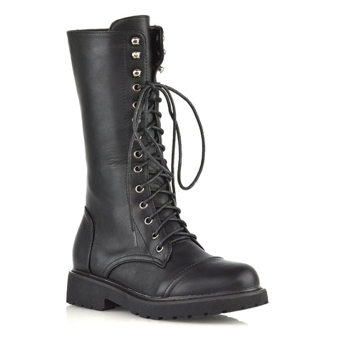 Black Synthetic Leather UK 7 | EU 40 | US 9 | XY London