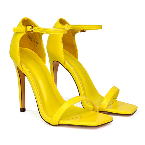 Yellow | XY London | yellow heels,yellow high heels,yellow stilettos,yellow stiletto heels,yellow strappy heels