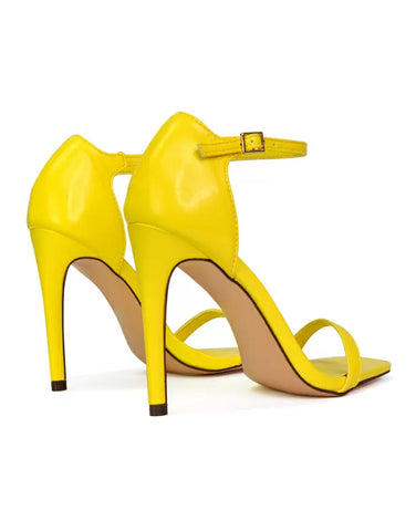 Yellow | XY London | yellow heels,yellow high heels,yellow stilettos,yellow stiletto heels,yellow strappy heels