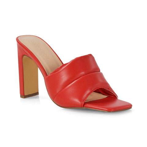 White  | XY London | block heels,womens mules,square toe heels,ladies heels online,White high heels