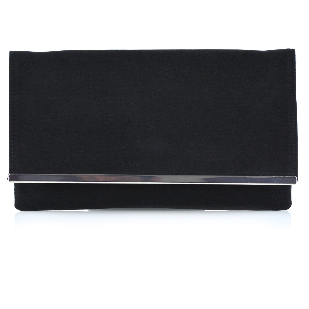| XY London | BILLIE BLACK FAUX SUEDE CLUTCH ,BILLIE BLACK FAUX SUEDE CLUTCH ,BILLIE BLACK FAUX SUEDE CLUTCH ,BILLIE BLACK FAUX SUEDE CLUTCH