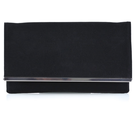 | XY London | BILLIE BLACK FAUX SUEDE CLUTCH ,BILLIE BLACK FAUX SUEDE CLUTCH ,BILLIE BLACK FAUX SUEDE CLUTCH ,BILLIE BLACK FAUX SUEDE CLUTCH
