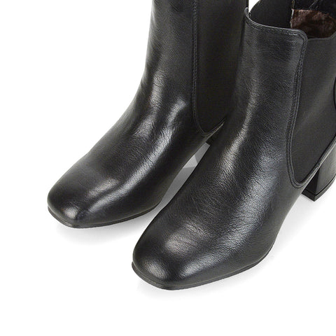 Black Synthetic Leather UK 3 | EU 36 | US 5 | XY London