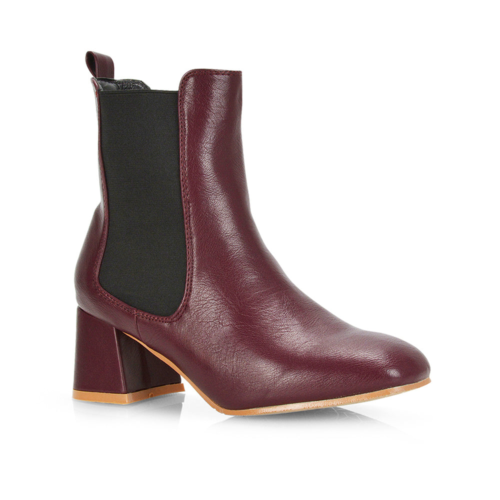 Stone| XY London | heeled ankle boots,stone mid heel boots,ladies heeled boots,stone square toe boots,stone heeled boots