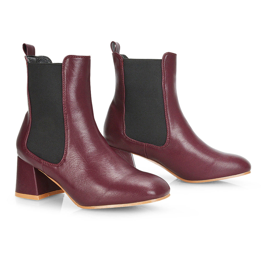 Stone| XY London | heeled ankle boots,stone mid heel boots,ladies heeled boots,stone square toe boots,stone heeled boots