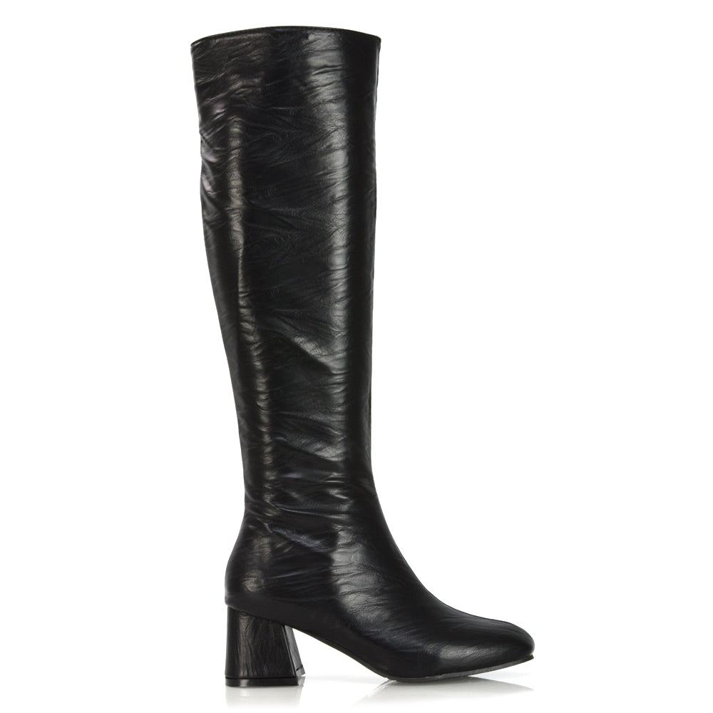 Black Synthetic Leather UK 7 | EU 40 | US 9 | XY London
