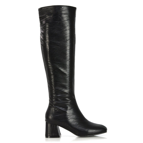 Black Synthetic Leather UK 7 | EU 40 | US 9 | XY London