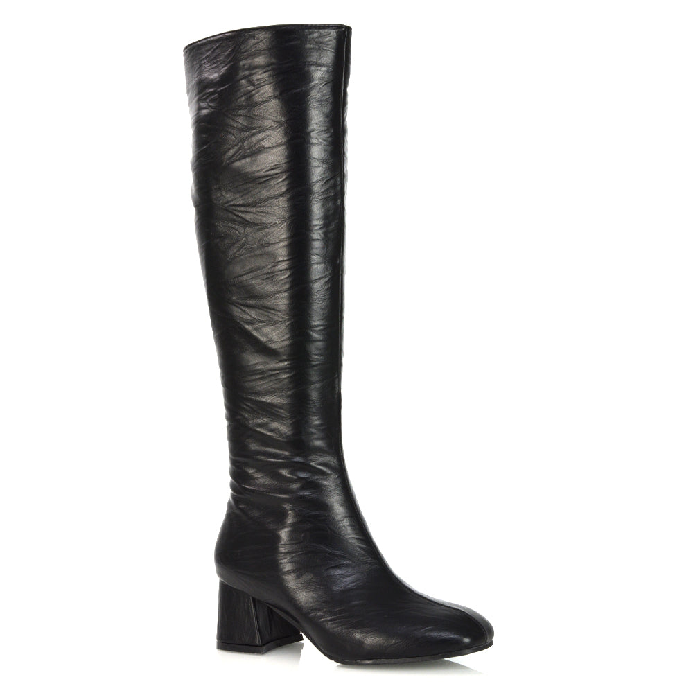 Black Synthetic Leather UK 6 | EU 39 | US 8 | XY London