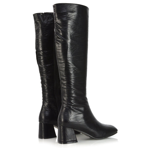 Black Synthetic Leather UK 6 | EU 39 | US 8 | XY London