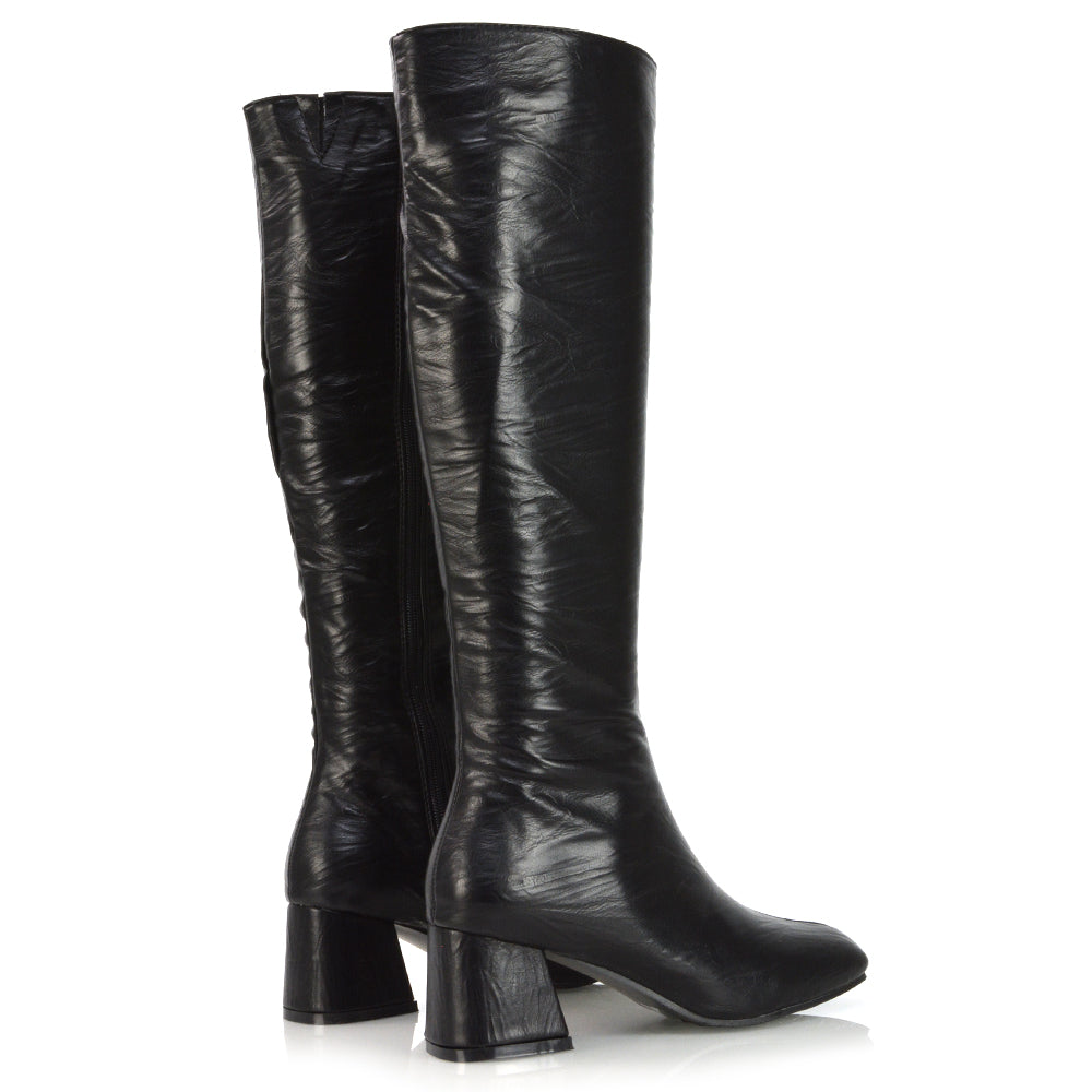 Black Synthetic Leather UK 3 | EU 36 | US 5 | XY London