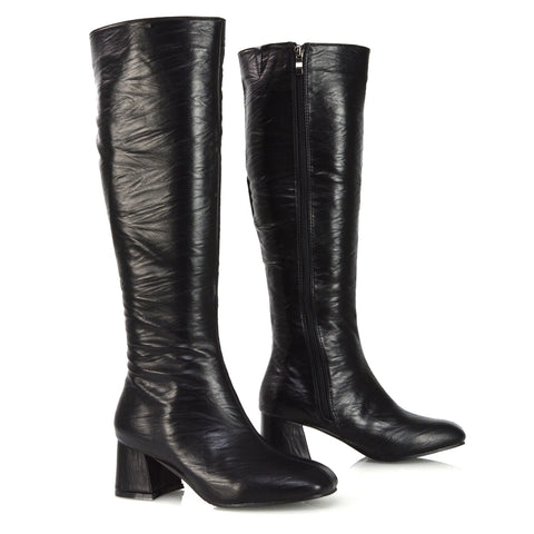 Black Synthetic Leather UK 7 | EU 40 | US 9 | XY London