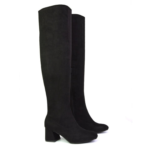 Black Faux Suede UK 6 | EU 39 | US 8 | XY London