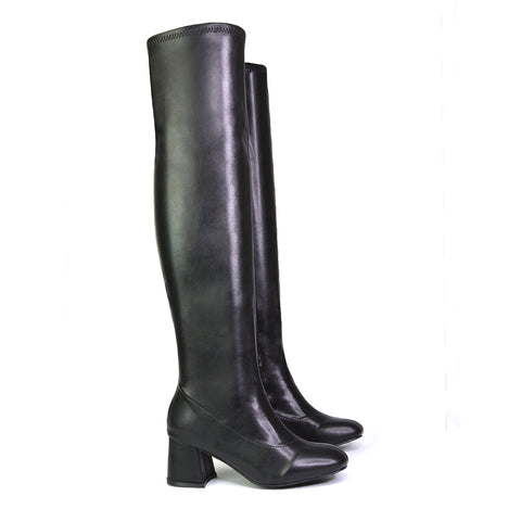 Black Synthetic Leather UK 5 | EU 38 | US 7 | XY London