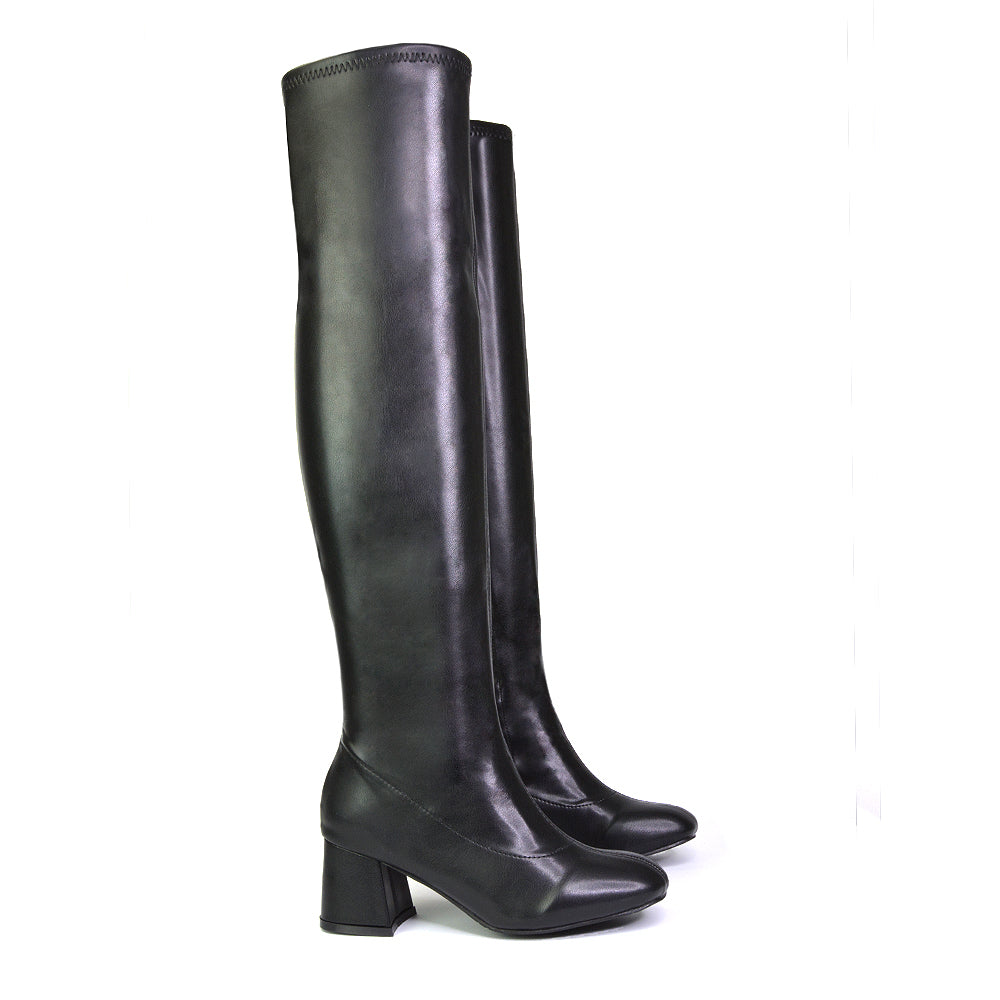 Black Synthetic Leather UK 7 | EU 40 | US 9 | XY London