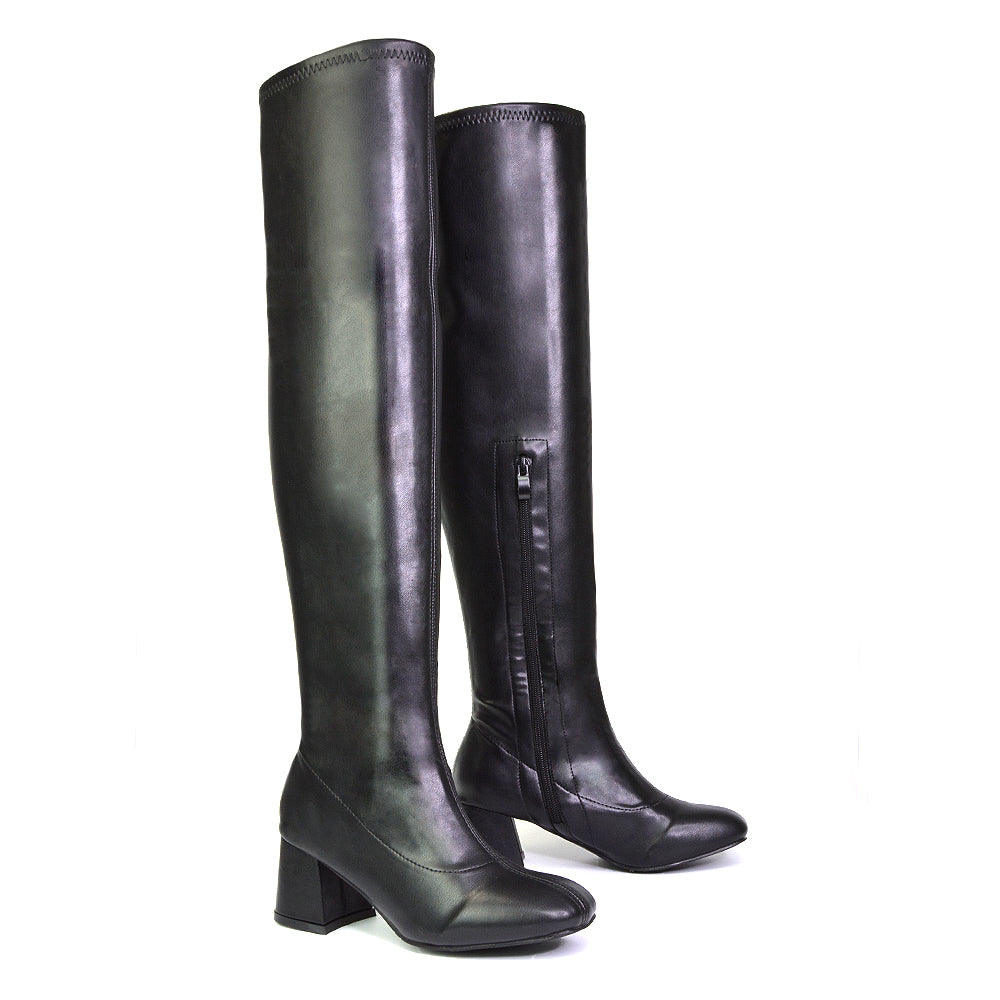 Black Synthetic Leather UK 3 | EU 36 | US 5 | XY London