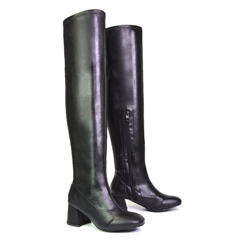 Black Synthetic Leather UK 3 | EU 36 | US 5 | XY London