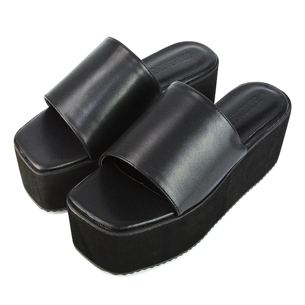 Black Synthetic Leather UK 7 | EU 40 | US 9 | XY London