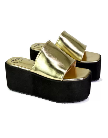 Black Synthetic leather| XY London | Black Sandals,Black Flatforms,Black Flatform Sandals,Black Platforms,Black Slides