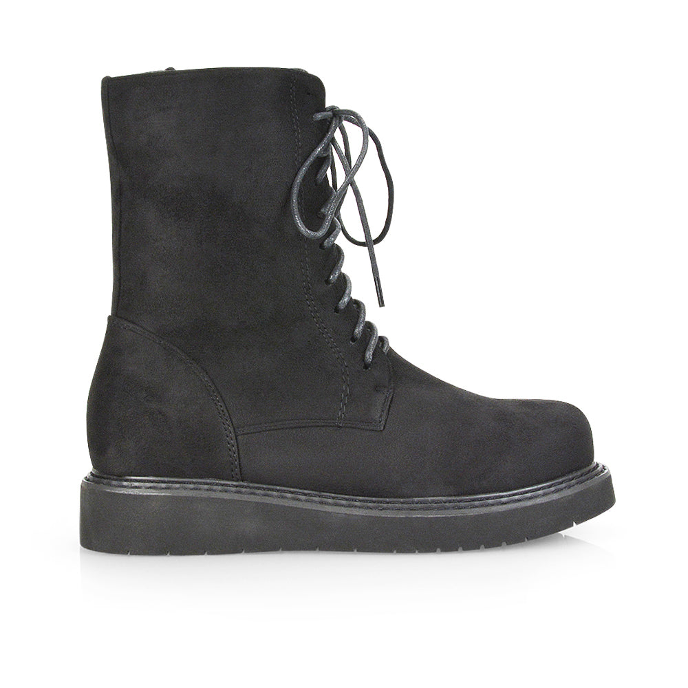 Black Faux Suede UK 4 | EU 37 | US 6 | XY London