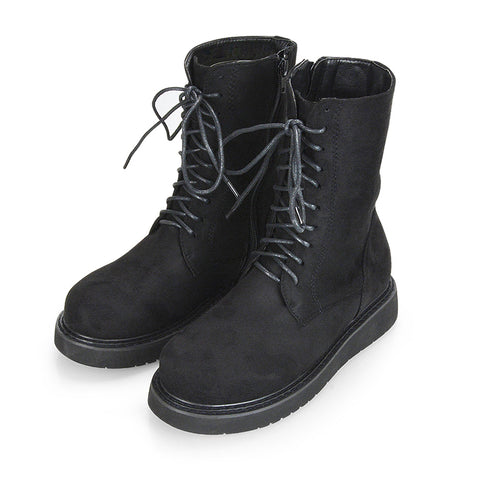 Black Faux Suede UK 6 | EU 39 | US 8 | XY London