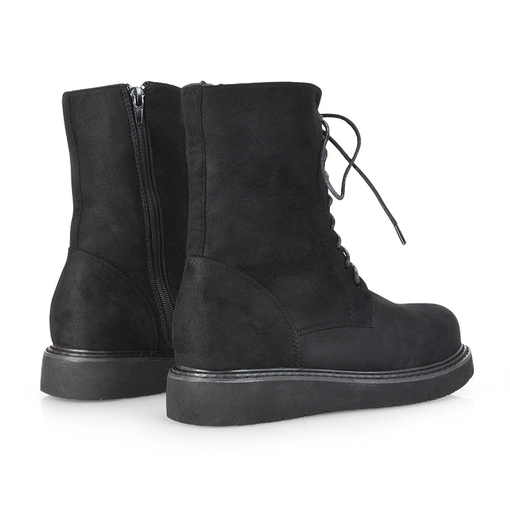 Black Faux Suede UK 4 | EU 37 | US 6 | XY London