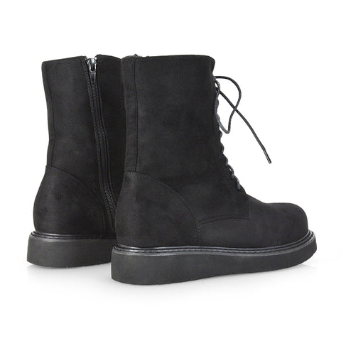 Black Faux Suede UK 4 | EU 37 | US 6 | XY London