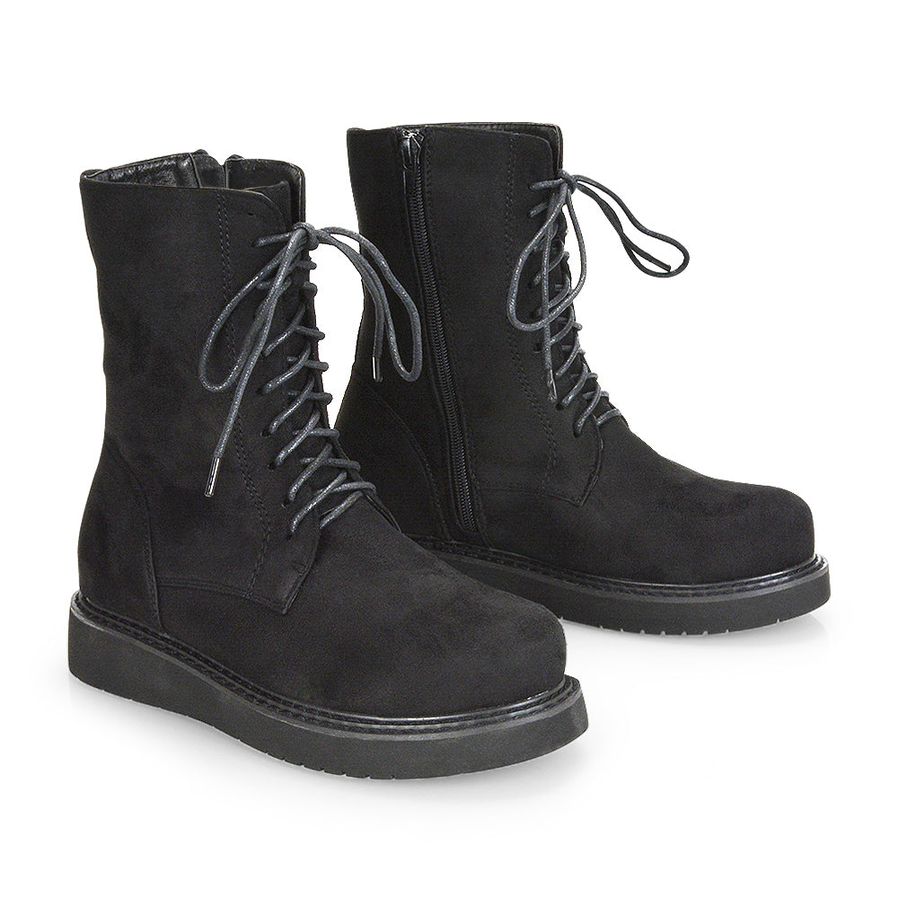 Black Faux Suede UK 3 | EU 36 | US 5 | XY London