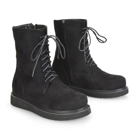 Black Faux Suede UK 3 | EU 36 | US 5 | XY London