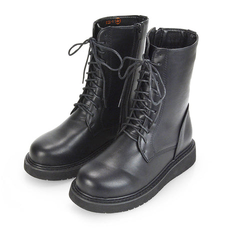 Black Synthetic Leather UK 3 | EU 36 | US 5 | XY London