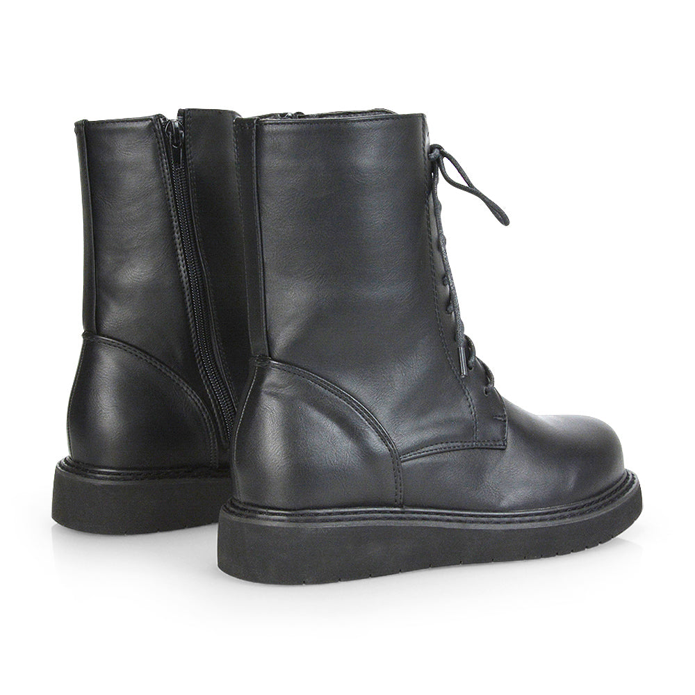 Black Synthetic Leather UK 8 | EU 41 | US 10 | XY London