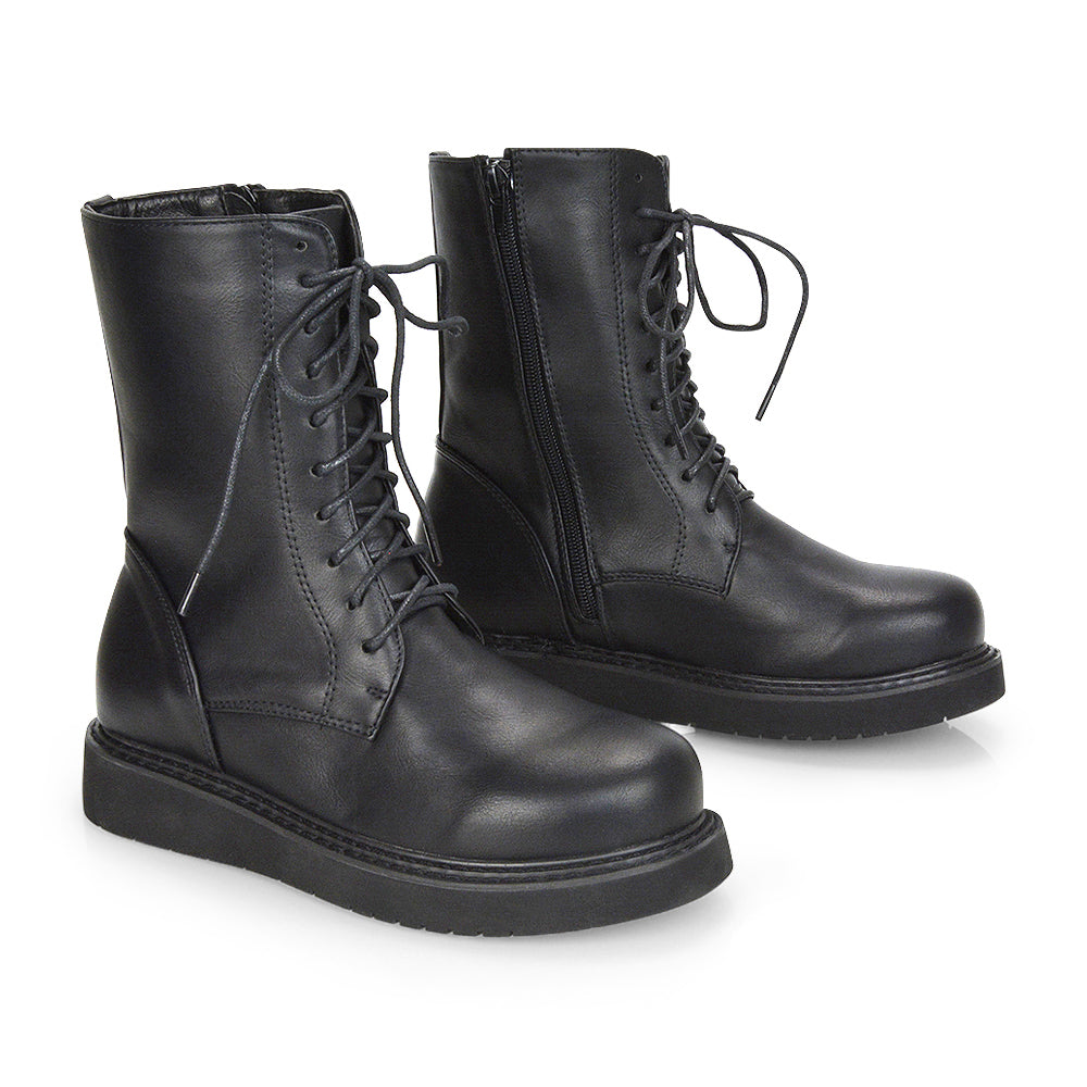Black Synthetic Leather UK 3 | EU 36 | US 5 | XY London