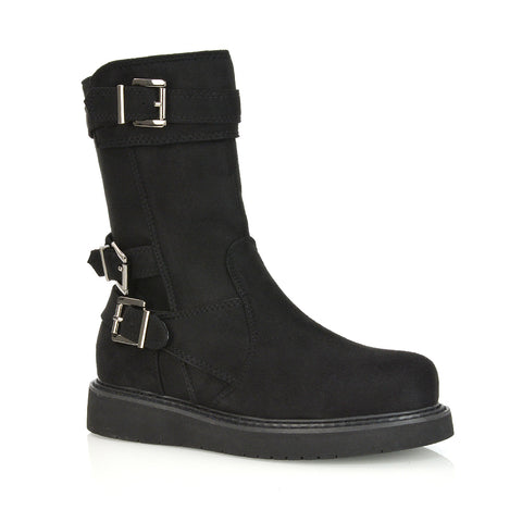 Black Faux Suede UK 4 | EU 37 | US 6 | XY London