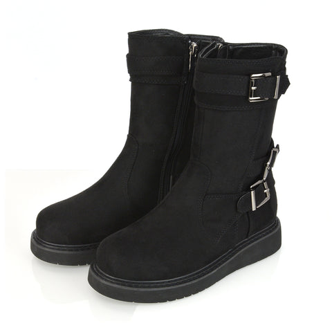 Black Faux Suede UK 6 | EU 39 | US 8 | XY London