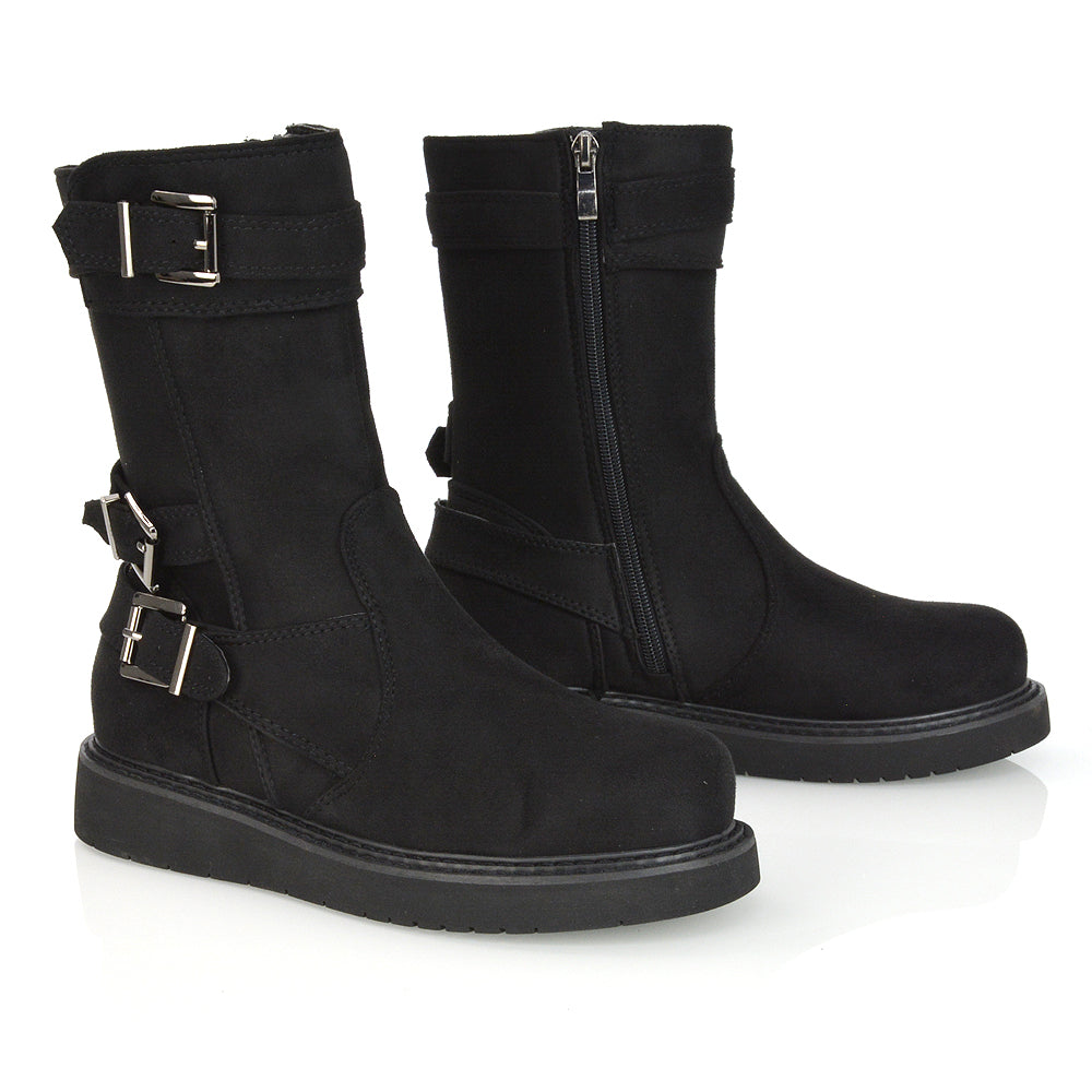 Black Faux Suede UK 4 | EU 37 | US 6 | XY London