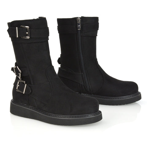 Black Faux Suede UK 6 | EU 39 | US 8 | XY London