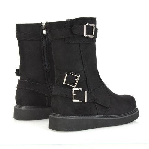 Black Faux Suede UK 4 | EU 37 | US 6 | XY London