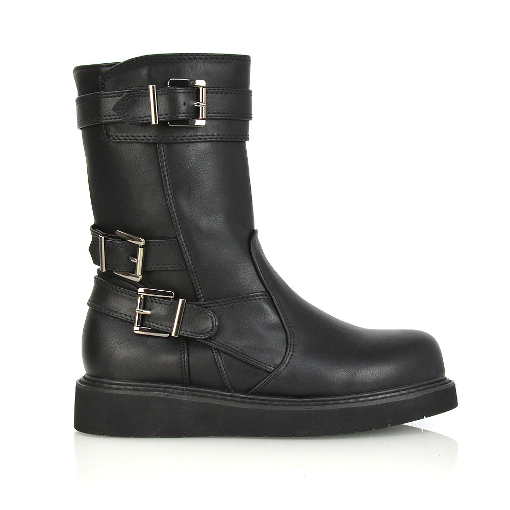 Black Synthetic Leather UK 8 | EU 41 | US 10 | XY London