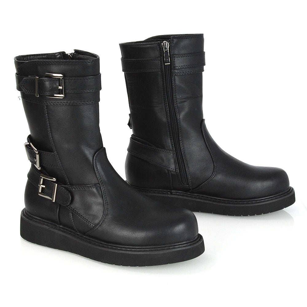 Black Synthetic Leather UK 7 | EU 40 | US 9 | XY London
