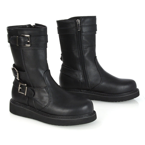Black Synthetic Leather UK 8 | EU 41 | US 10 | XY London