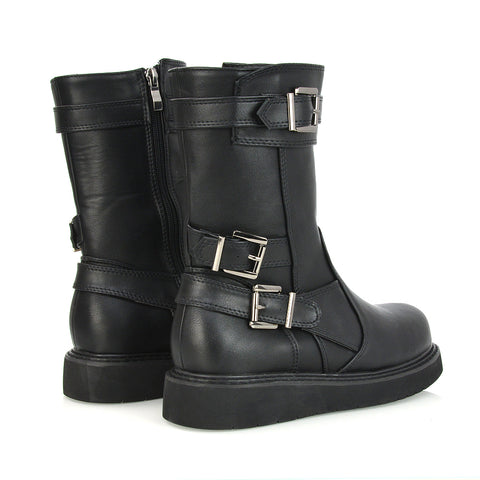Black Synthetic Leather UK 3 | EU 36 | US 5 | XY London