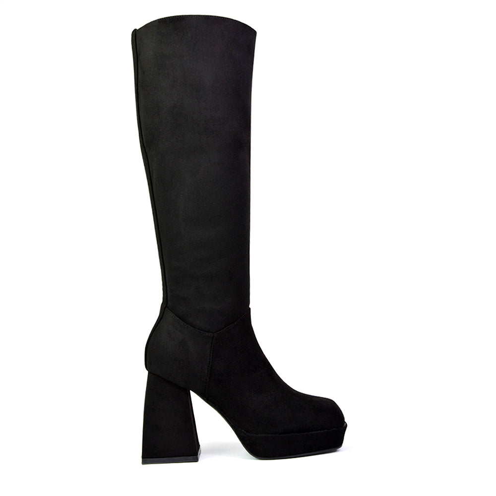 Black Faux Suede UK 4 | EU 37 | US 6 | XY London