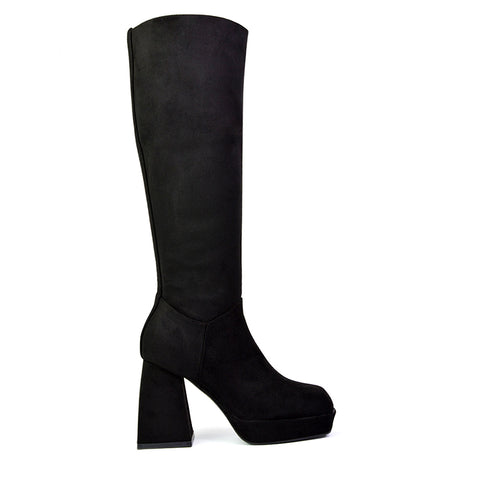 Black Faux Suede UK 4 | EU 37 | US 6 | XY London
