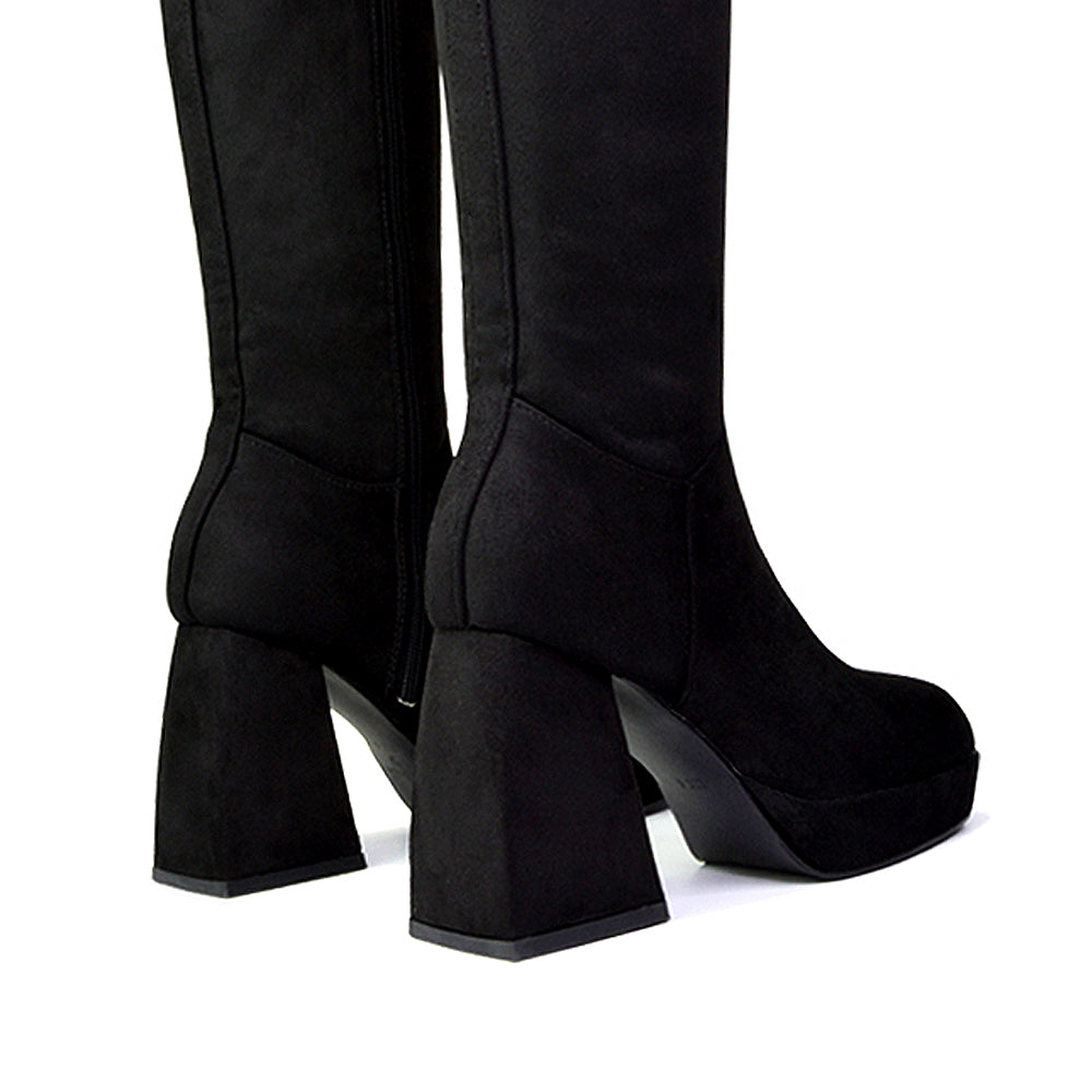 Black Faux Suede UK 6 | EU 39 | US 8 | XY London