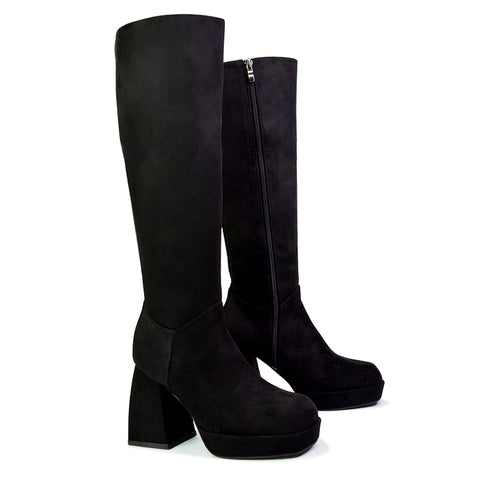 Black Faux Suede UK 3 | EU 36 | US 5 | XY London