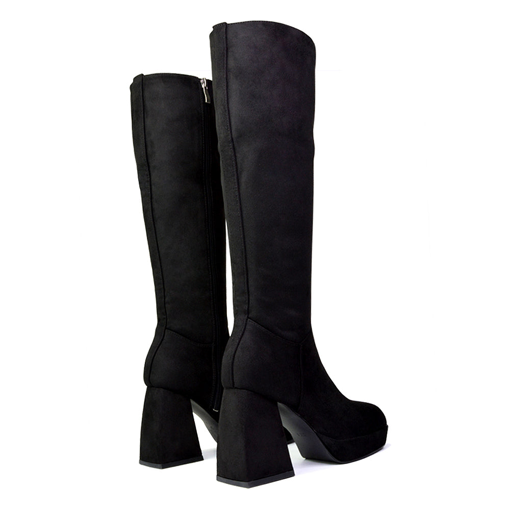Black Faux Suede UK 5 | EU 38 | US 7 | XY London