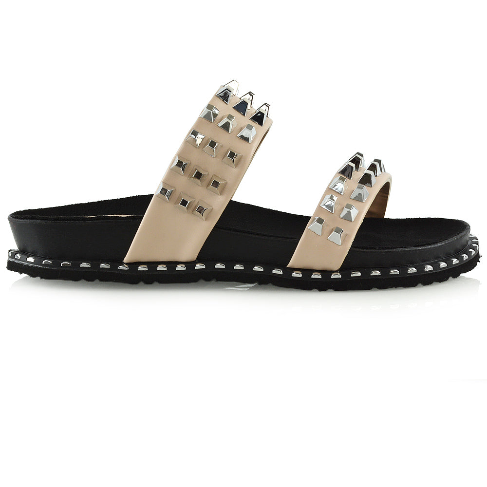 Nude| XY London | Nude Sandals,Nude Strappy Sandals,Nude Studded Sandals