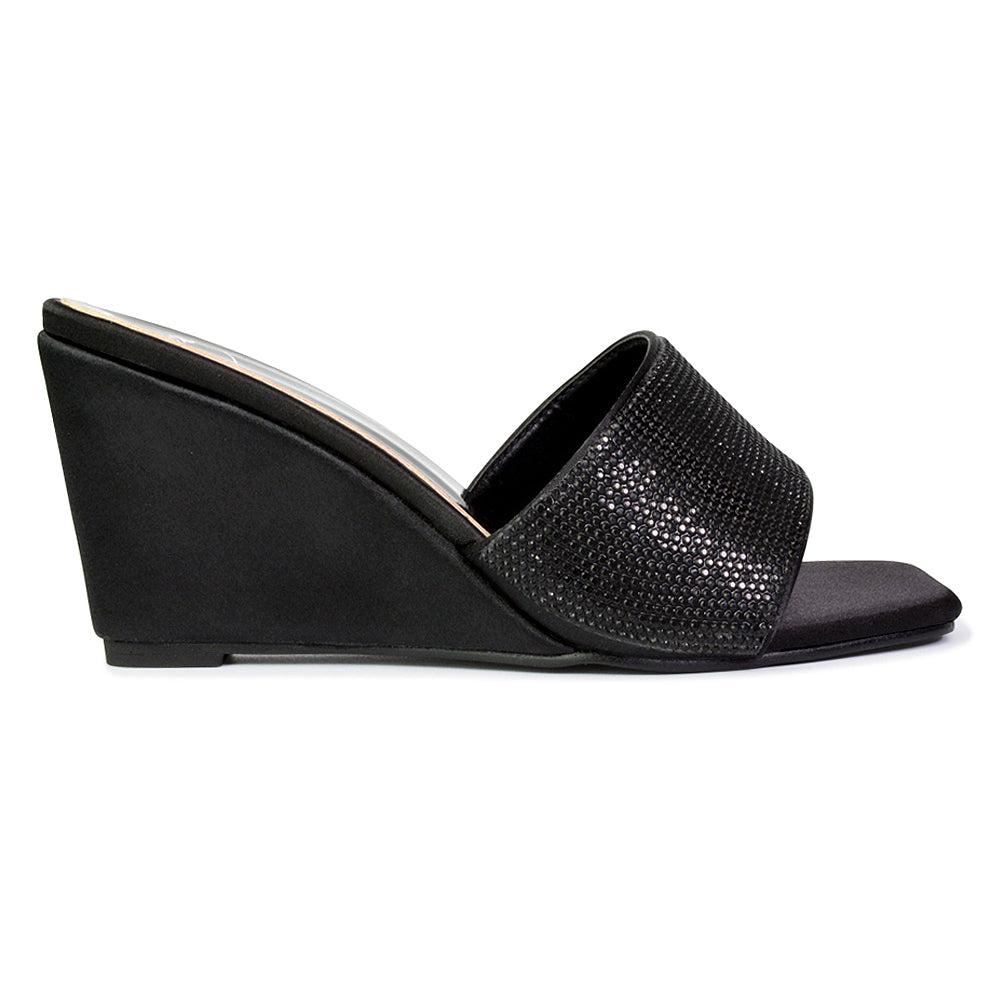 Black | XY London | black sandal wedge heels,black wedge heels,black wedge sandals,black wedges,black sandals