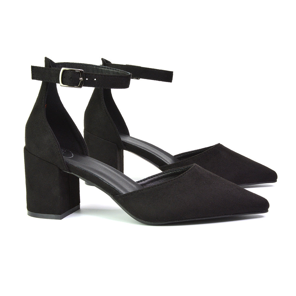 White| XY London | white heels,white mid heels,white court shoes,white mid block heels,white block heels
