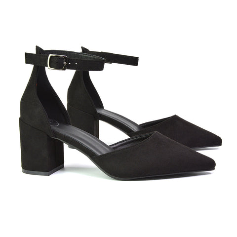 White| XY London | white heels,white mid heels,white court shoes,white mid block heels,white block heels