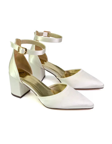 White| XY London | white heels,white mid heels,white court shoes,white mid block heels,white block heels